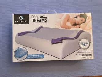 Eternal cool dreams ergonomic memory foam pillow with cooling gel discount