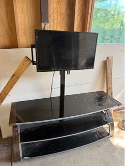 Glass tv stand