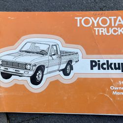 Toyota Pickup Truck Factory Original Owners Owner's User Manual Book