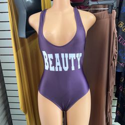 purple swimwear