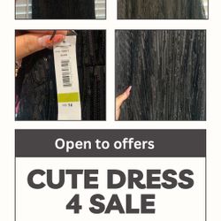 Size 14 Black Elegant Dress