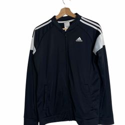 Adidas Youth Size XL 18/20Unisex Black/White Track Jacket Washed And Clean