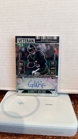 Jets Garrett Wilson Veteran Ticket on Card Auto