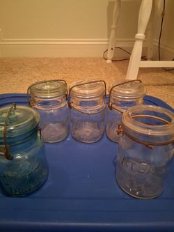 Vintage Ball Ideal & Atlas Mason Jars Set of 5