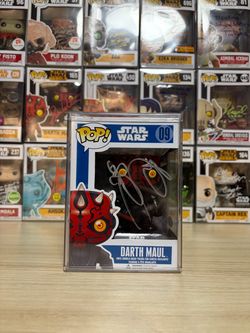 Signed Funko Pop Star Wars Darth Maul #09 Signed By Ray Park