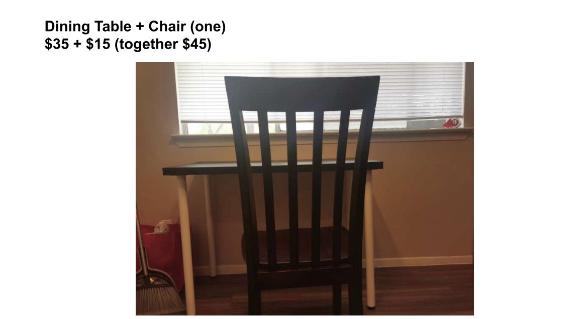 Dining Table And chair