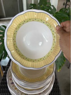 Plates dinner plates salad and bowls total 14