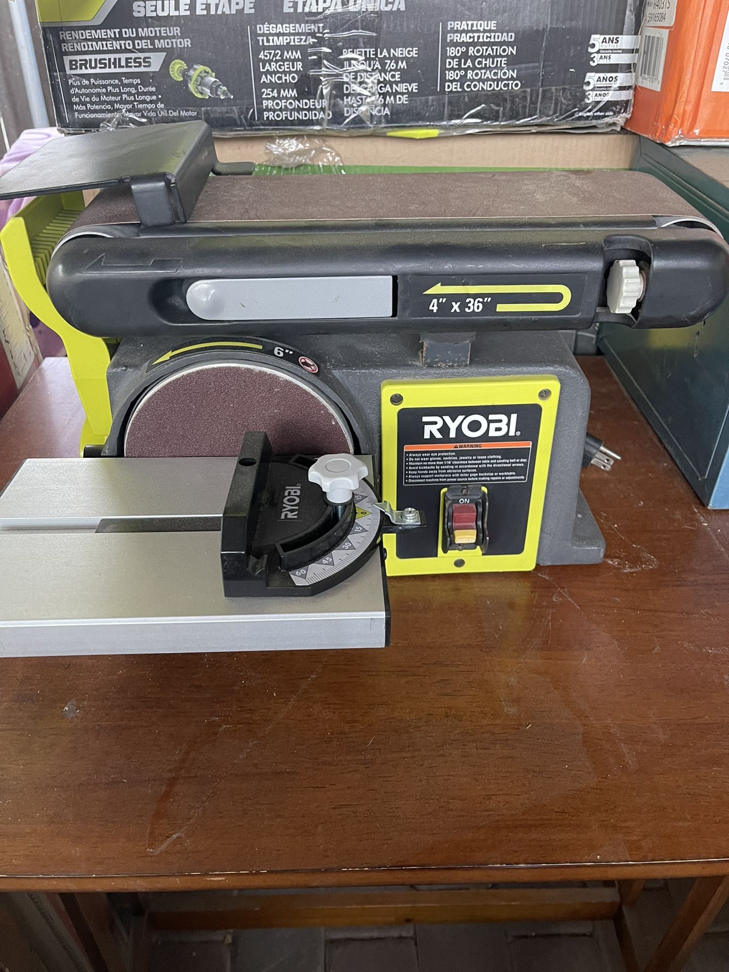 RYOBI in x 36 Belt and Disc Sander