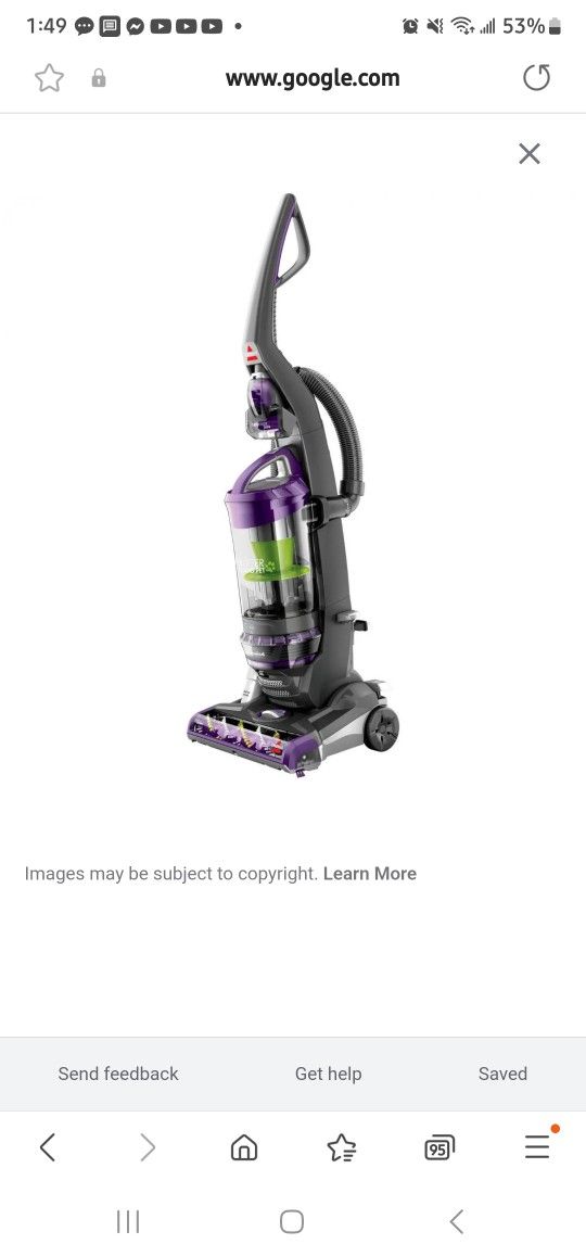 Bissell Vacuum with hose carpet Powerlifter Pet Rewind Model No 1792