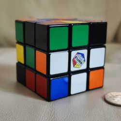 Vintage RUBIC'S CUBE 2-1/4" Each Of Sides, Stickers On The Squares, Problem Solving Toys