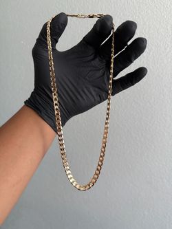 Gold Cuban Link Chain Necklace 14k 20 inch