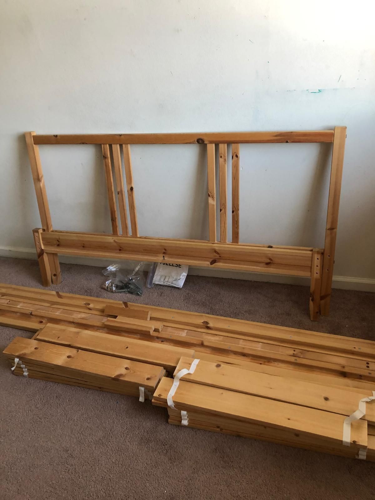 Full Bed Frame With Slates