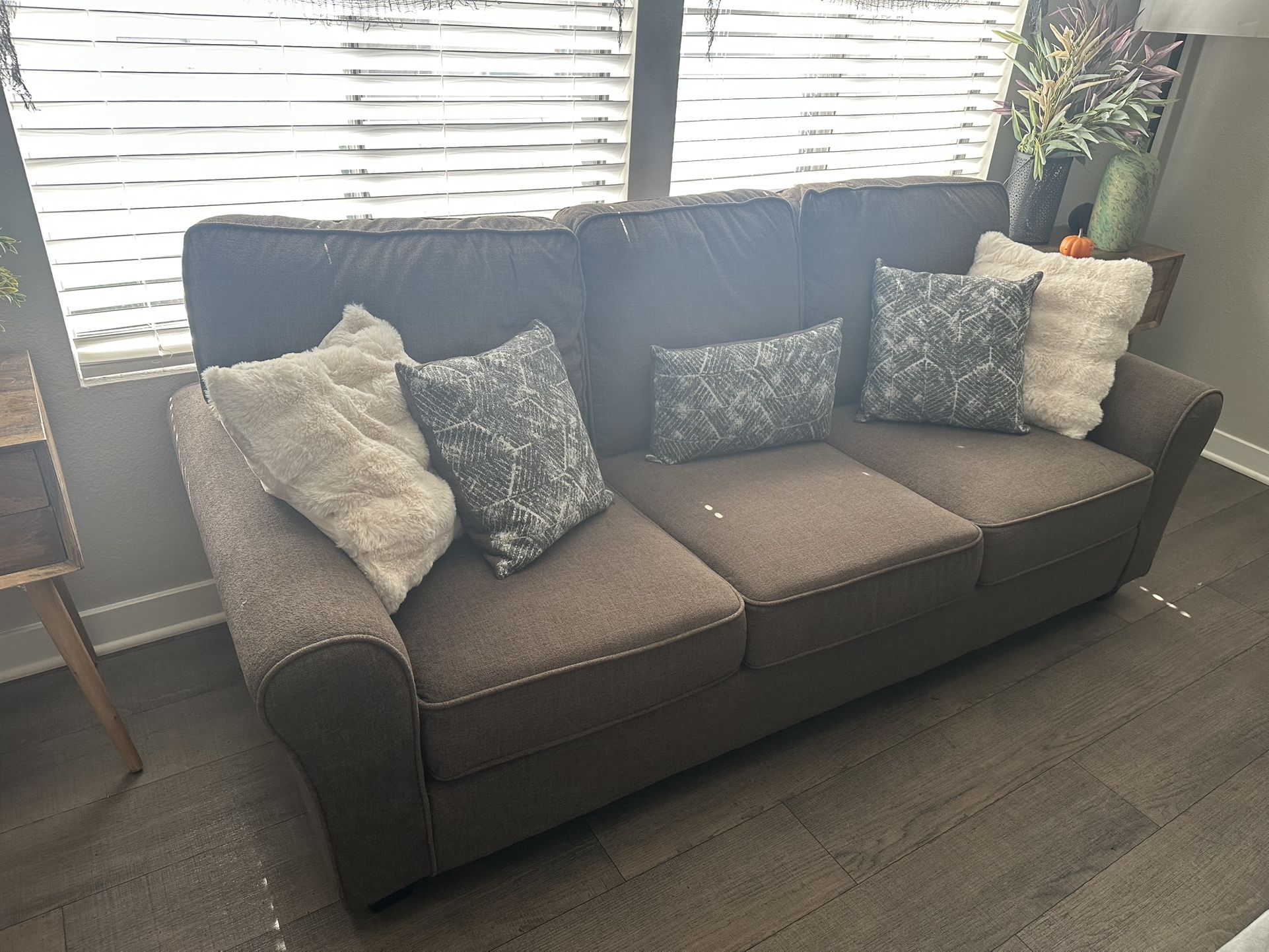 Gray/Brown Couch
