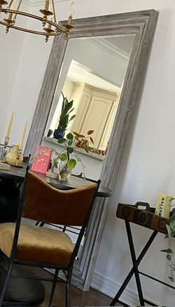 Mirror- Large approximately 7' H x 4' W - Wood solid frame, very well made - $225
