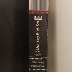 TopCare drapery rod with Nickel decorative twist cage adjustable from 24"-48"