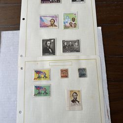 Abraham Lincoln Memorial Collection Of 92 Stamps And 10 Covers 