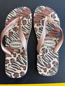 Havaianas Animal Print Flip Flops Size women’s 9/10