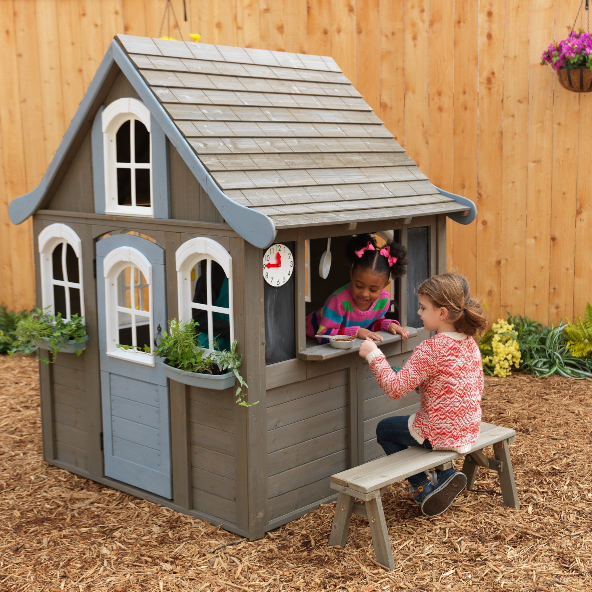 KidKraft Forestview II Wooden Playhouse with EZ Kraft Assembly