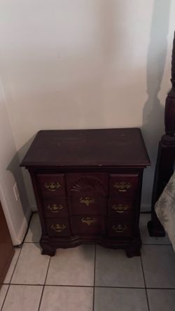 2 -Vintage Dark Wood Nightstands