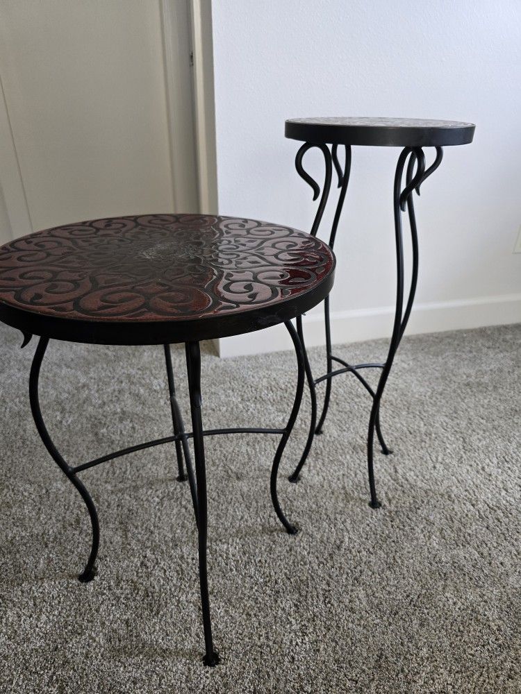 Tables Iron and Mosaic Tile
