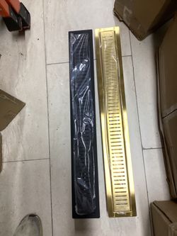24” 39” linear drain black or gold finish with grill ready for pick up today