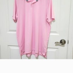 RLX Ralph Lauren Men's Polo Large Pink