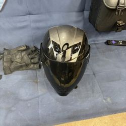 Motorcycle full face helmet, extra large