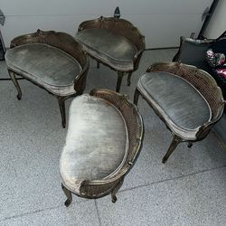 4 piece antique chairs
