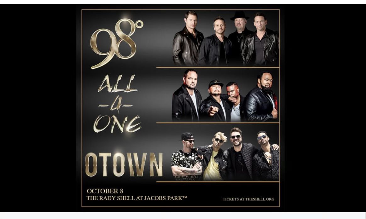 2 Tickets To 98 Degrees, O Town, & All 4 One Tonight