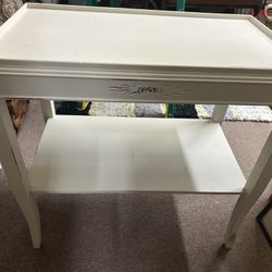 **JUST REDUCED**Vintage Off White Side Table