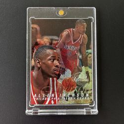 1996-97 Fleer Flair Showcase Allen Iverson Row 0 Showcase RC #3 76ers