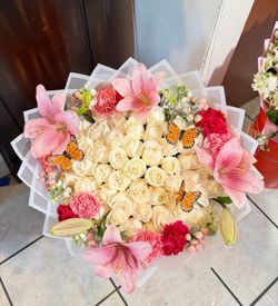 Roses flowers bouquet ramo