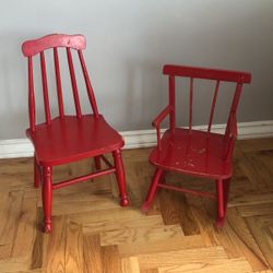 Tiny Vintage Wood Chairs