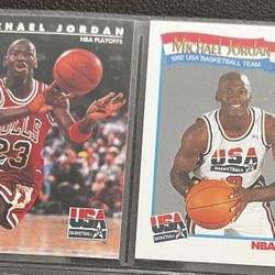 Michael Jordan 2 Card Lot USA Basketball 