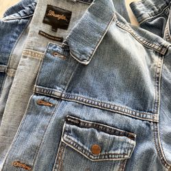 Men’s Jean WRANGLER jacket Sz L Cowboy Country Coat 