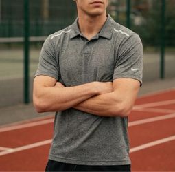 Nike Men’s Tour Performance Grey Heather Golf Polo Shirt- XL