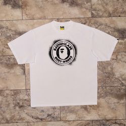 BAPE Spray Print Busy Works Relaxed Fit Tee White Size XL