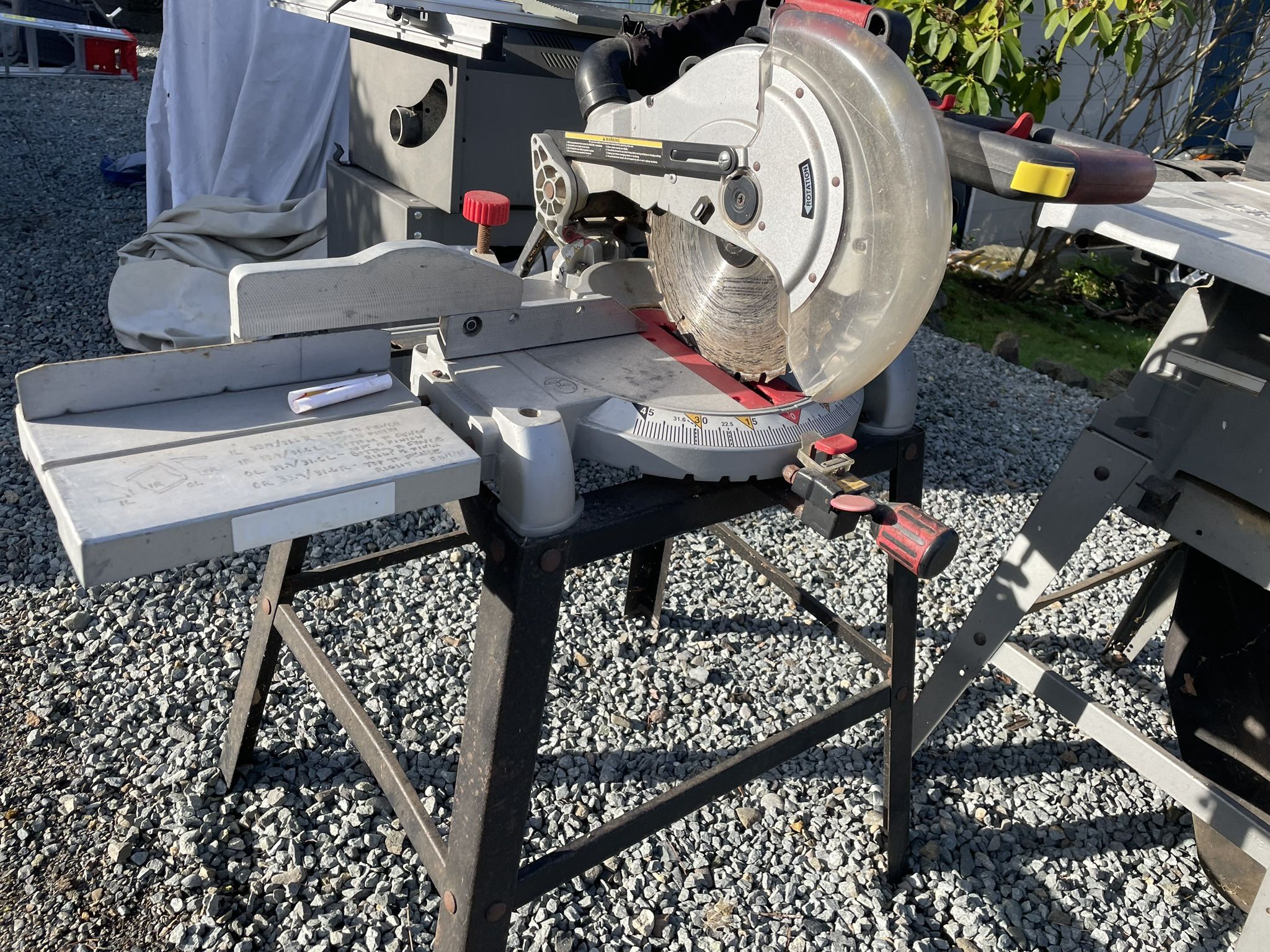 Table Saws And Chop Saw