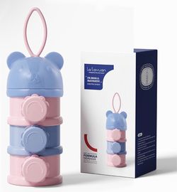3 Layers Stackable Formula Dispenser Portable Formula Container