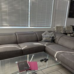 Sectional grey couch 