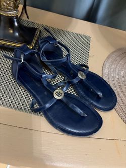Tommy Hilfiger Navy Blue Flat Sandals