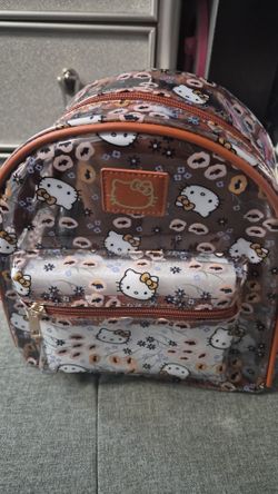 Hello kitty clear floral backpack
