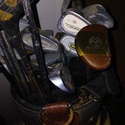 Antique Golf Club Set Pro Select Golf Bag.