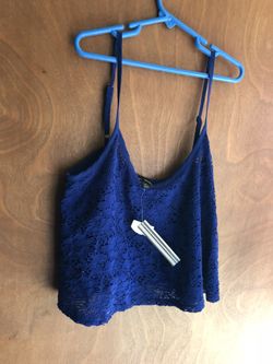 Blue new crop top