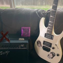 Ibanez Gio series electric guitar plus Vintage Combo Amplifier