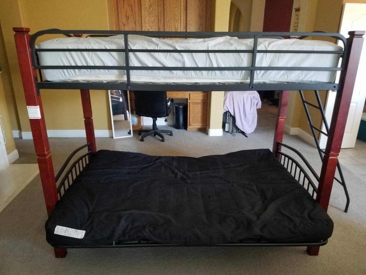 Bunk Bed Twin Over Futon Or Full With Ladder