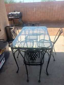 Glass Patio set obo