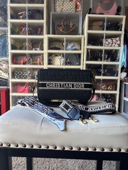 Short strap or crossbody black purse