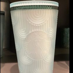 2024 STARBUCKS ANNIVERSARY MINT GREEN MERMAID SHELL SCALES 16oz COLD CUP