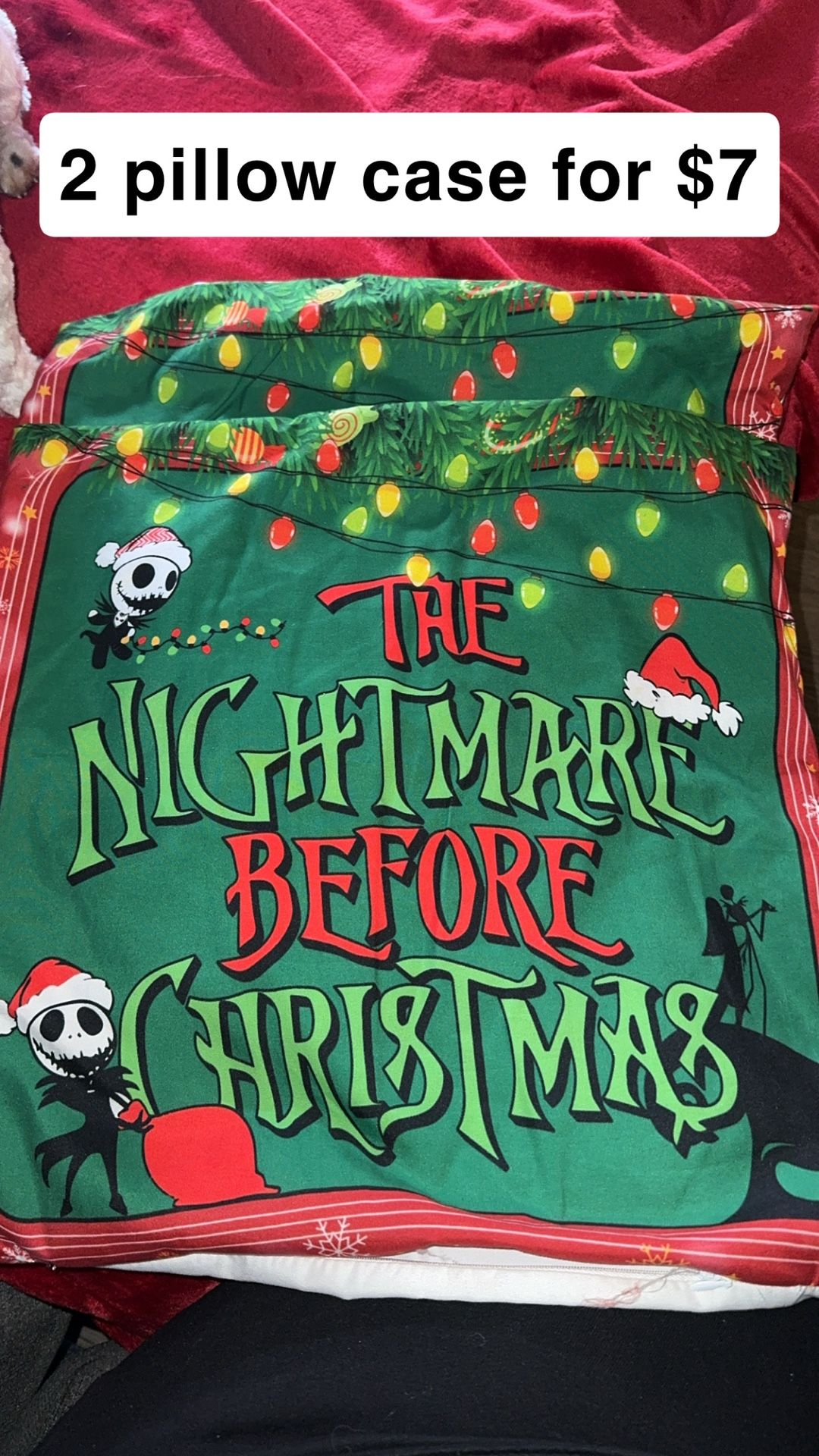 2 - Nightmare Before Christmas Pillow Cases $7